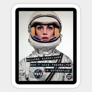 female astronaut Sticker